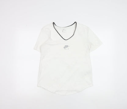 Nike Womens White Dri-FIT Air Athletic T-Shirt Size S