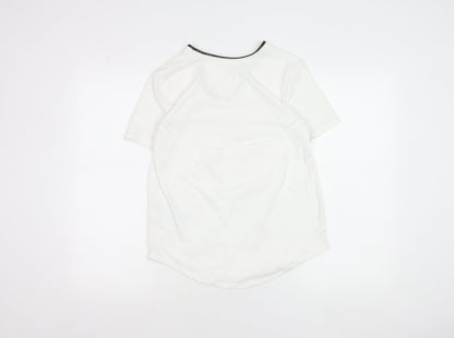 Nike Womens White Dri-FIT Air Athletic T-Shirt Size S