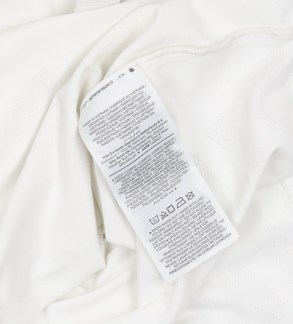 Nike Womens White Dri-FIT Air Athletic T-Shirt Size S