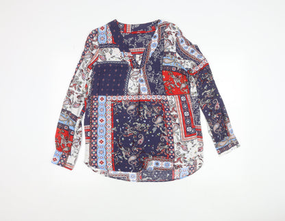 s.Oliver Womens Multicoloured Paisley Tunic Blouse Size 10
