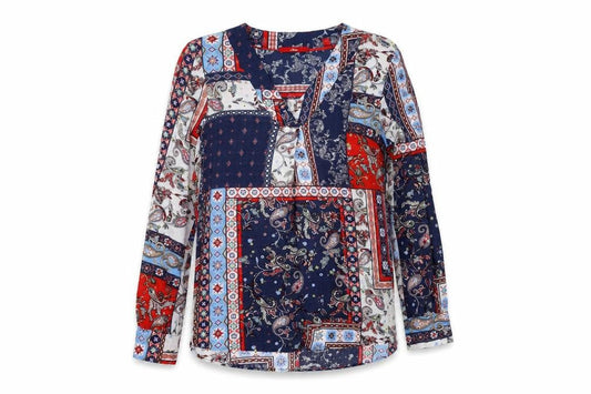 s.Oliver Womens Multicoloured Paisley Tunic Blouse Size 10