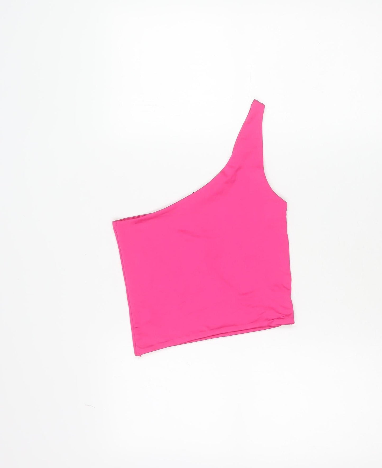Stradivarius Women’s Pink One Shoulder Tank Top Size 6 Slim Fit