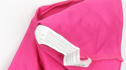 Stradivarius Women’s Pink One Shoulder Tank Top Size 6 Slim Fit