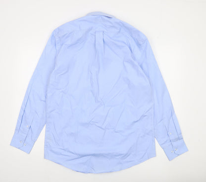 Dunnes Stores Men's Blue Regular Fit Long Sleeve Dress Shirt 16” 41cm