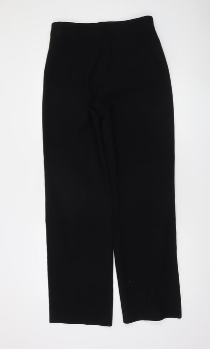 Zara Womens Black Medium Straight Leg Trousers Smart Workwear