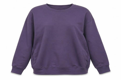 Front view of Dunnes Women’s Purple L Pullover Sweatshirt Crew Neck Lightweight