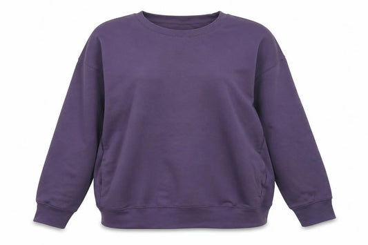 Front view of Dunnes Women’s Purple L Pullover Sweatshirt Crew Neck Lightweight