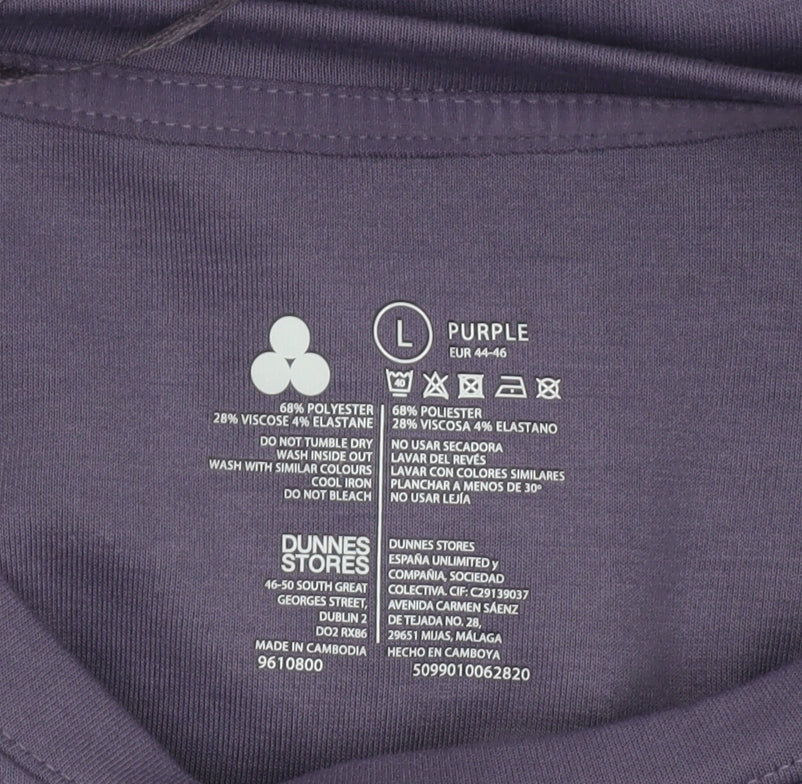 Dunnes Stores Women’s Purple L Pullover Sweatshirt Crew Neck Lightweight