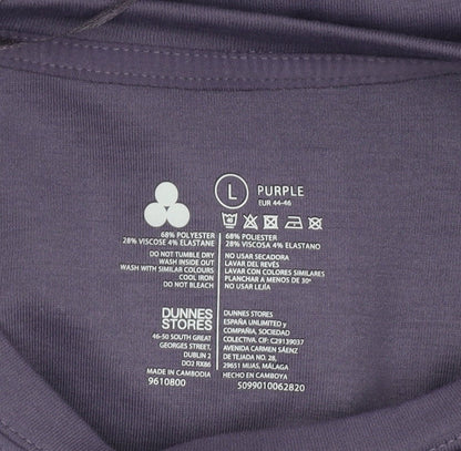 Dunnes Stores Women’s Purple L Pullover Sweatshirt Crew Neck Lightweight