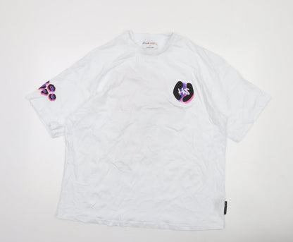 Helen Steele x Dunnes Stores Womens White Animal Print T-Shirt Size L