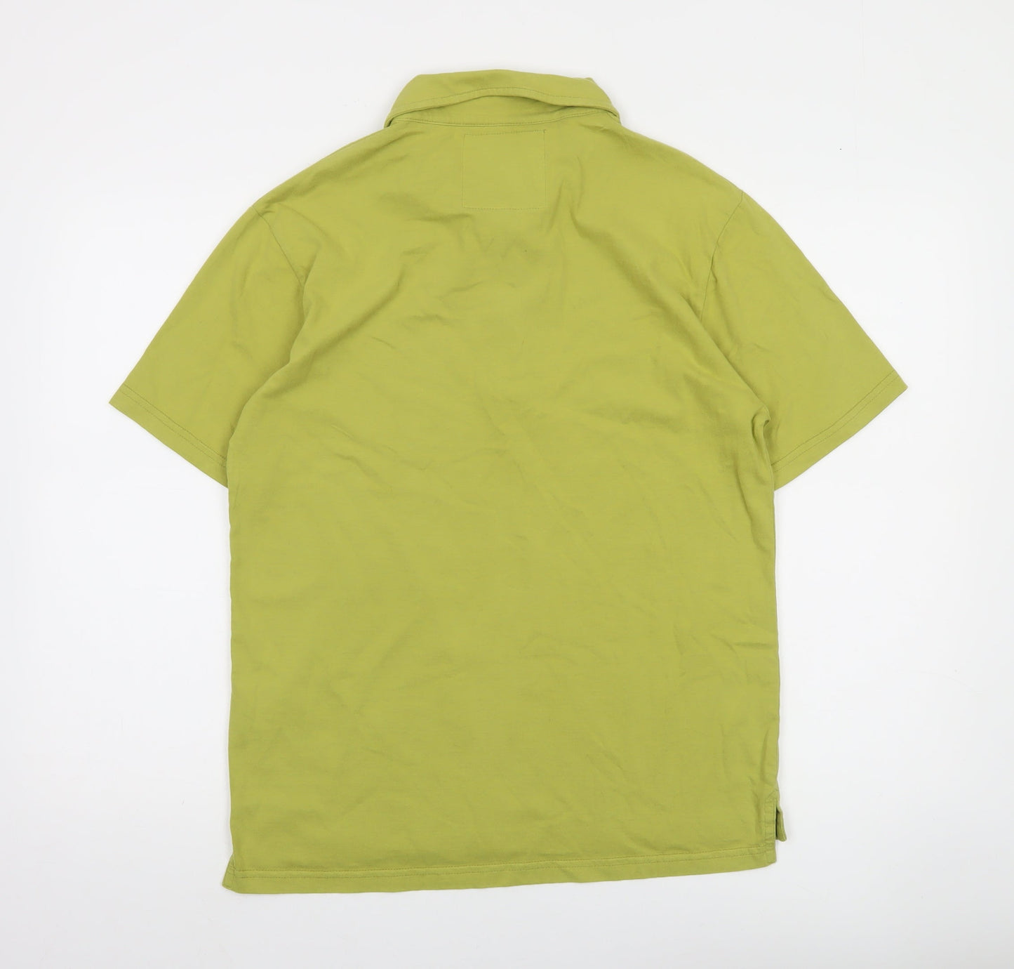 Farrell & Brown Mens Green Cotton Polo Shirt Small Regular Fit