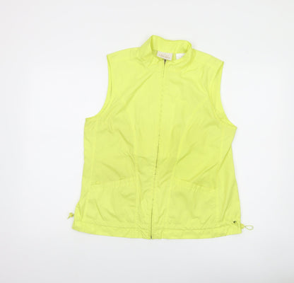 EP Pro Women's Yellow Sleeveless Zip Waistcoat Jacket Size M