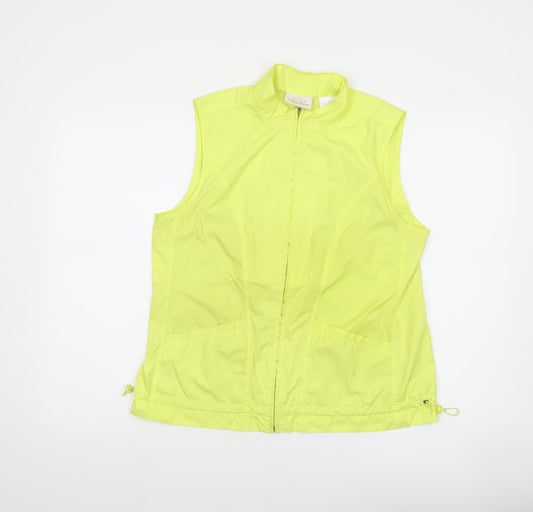 EP Pro Women's Yellow Sleeveless Zip Waistcoat Jacket Size M