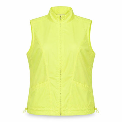 EP Pro Women's Yellow Sleeveless Zip Waistcoat Jacket Size M