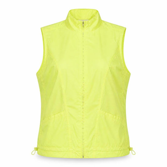 EP Pro Women's Yellow Sleeveless Zip Waistcoat Jacket Size M