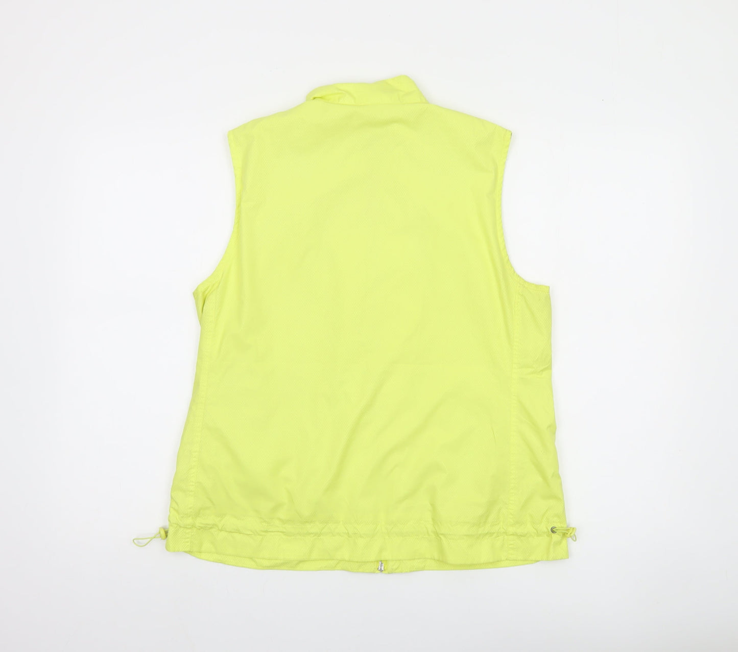 EP Pro Women's Yellow Sleeveless Zip Waistcoat Jacket Size M