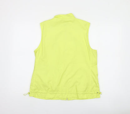 EP Pro Women's Yellow Sleeveless Zip Waistcoat Jacket Size M