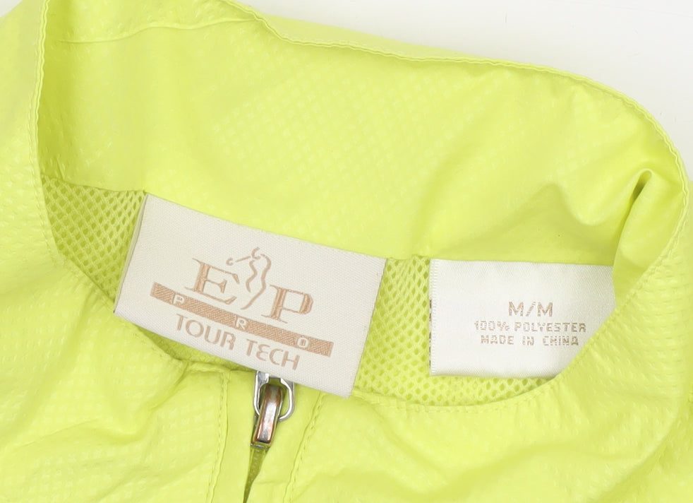 EP Pro Women's Yellow Sleeveless Zip Waistcoat Jacket Size M