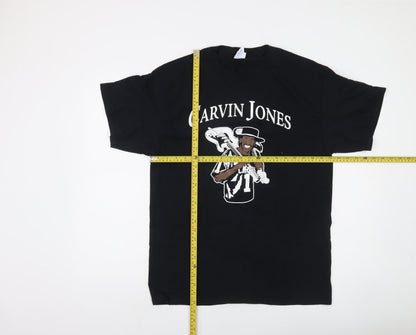Port & Company Men's Black Carvin Jones World Tour 2020-2021 Graphic T-Shirt Size L