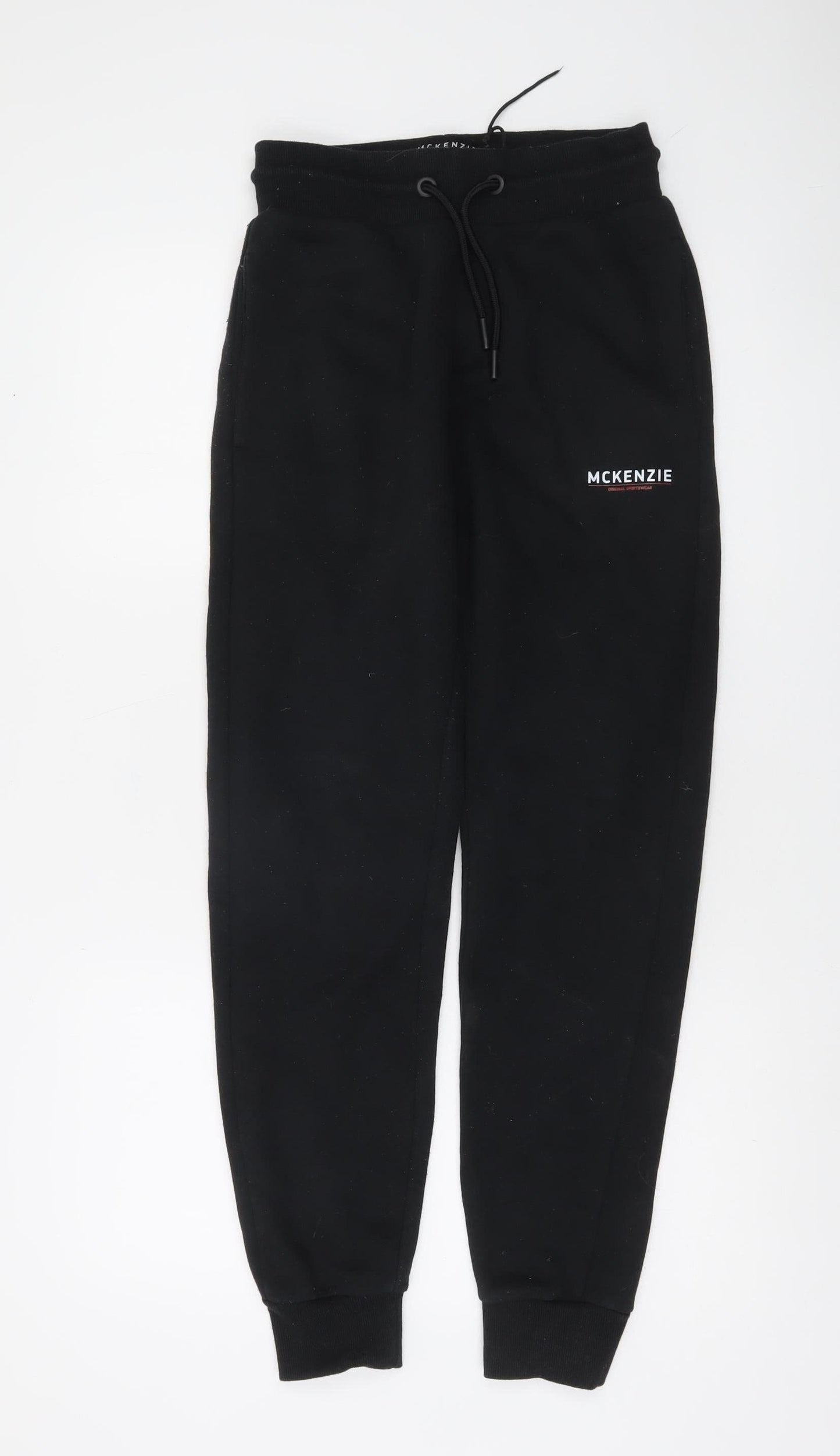 McKenzie Men's Black Joggers Medium Fleece Tapered Sweatpants