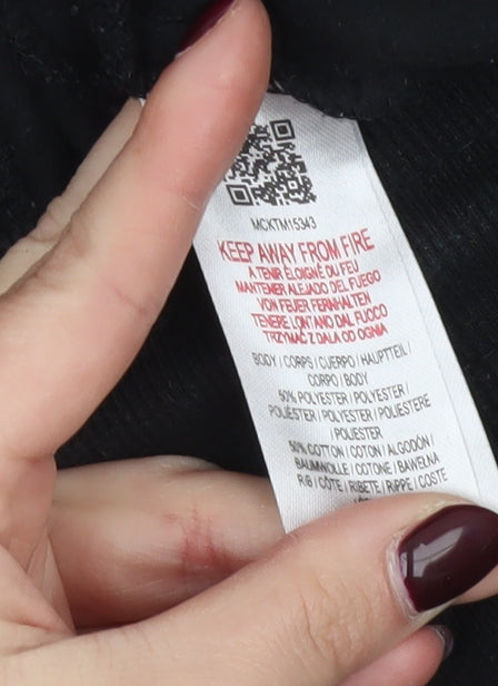 McKenzie Men's Black Joggers Medium Fleece Tapered Sweatpants