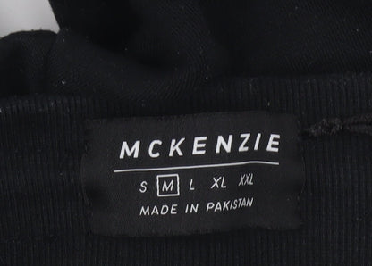 McKenzie Men's Black Joggers Medium Fleece Tapered Sweatpants