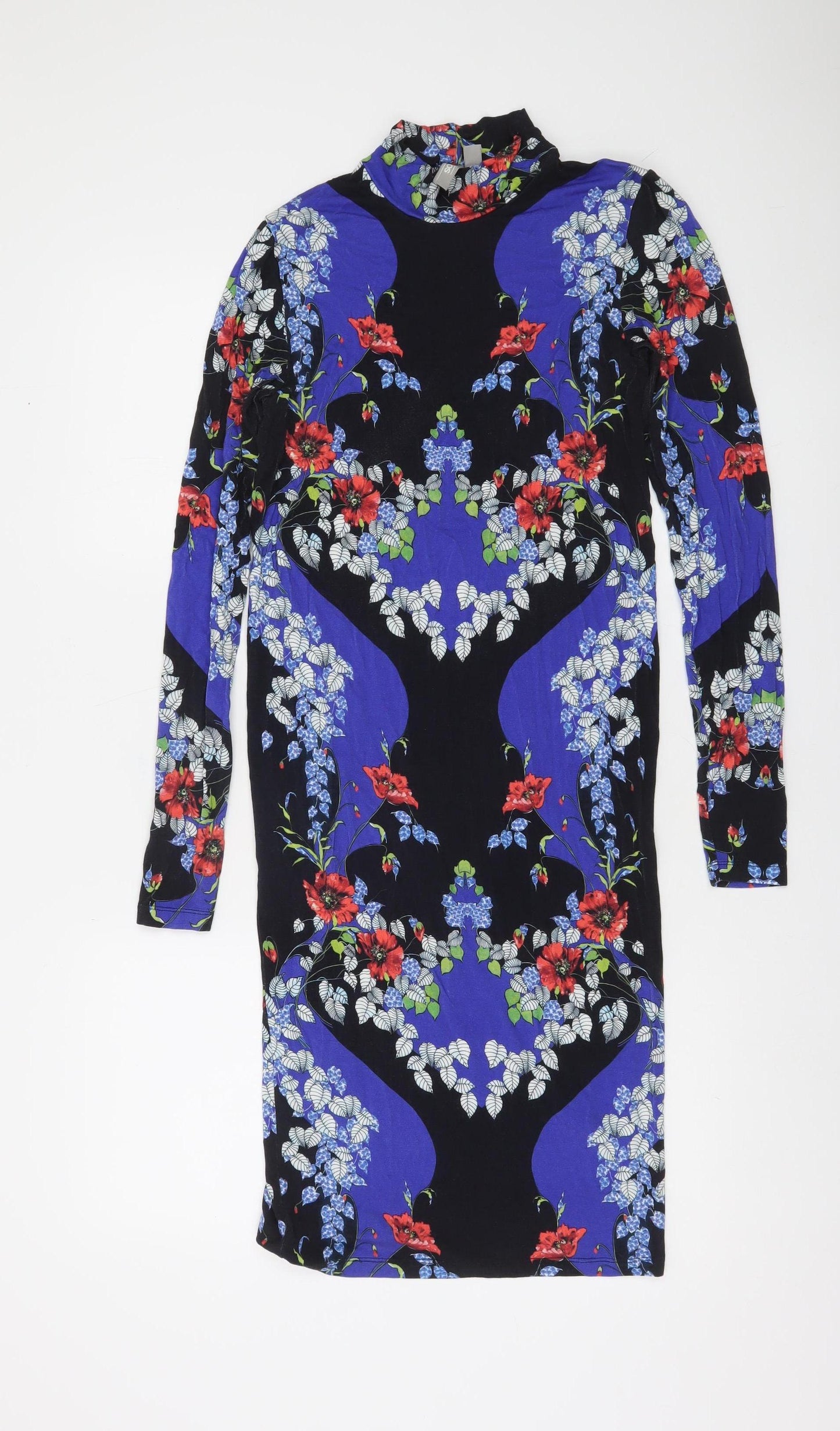 ASOS Women's Multicoloured Floral Bodycon Dress Size 8