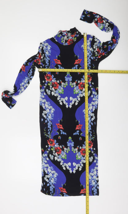 ASOS Women's Multicoloured Floral Bodycon Dress Size 8