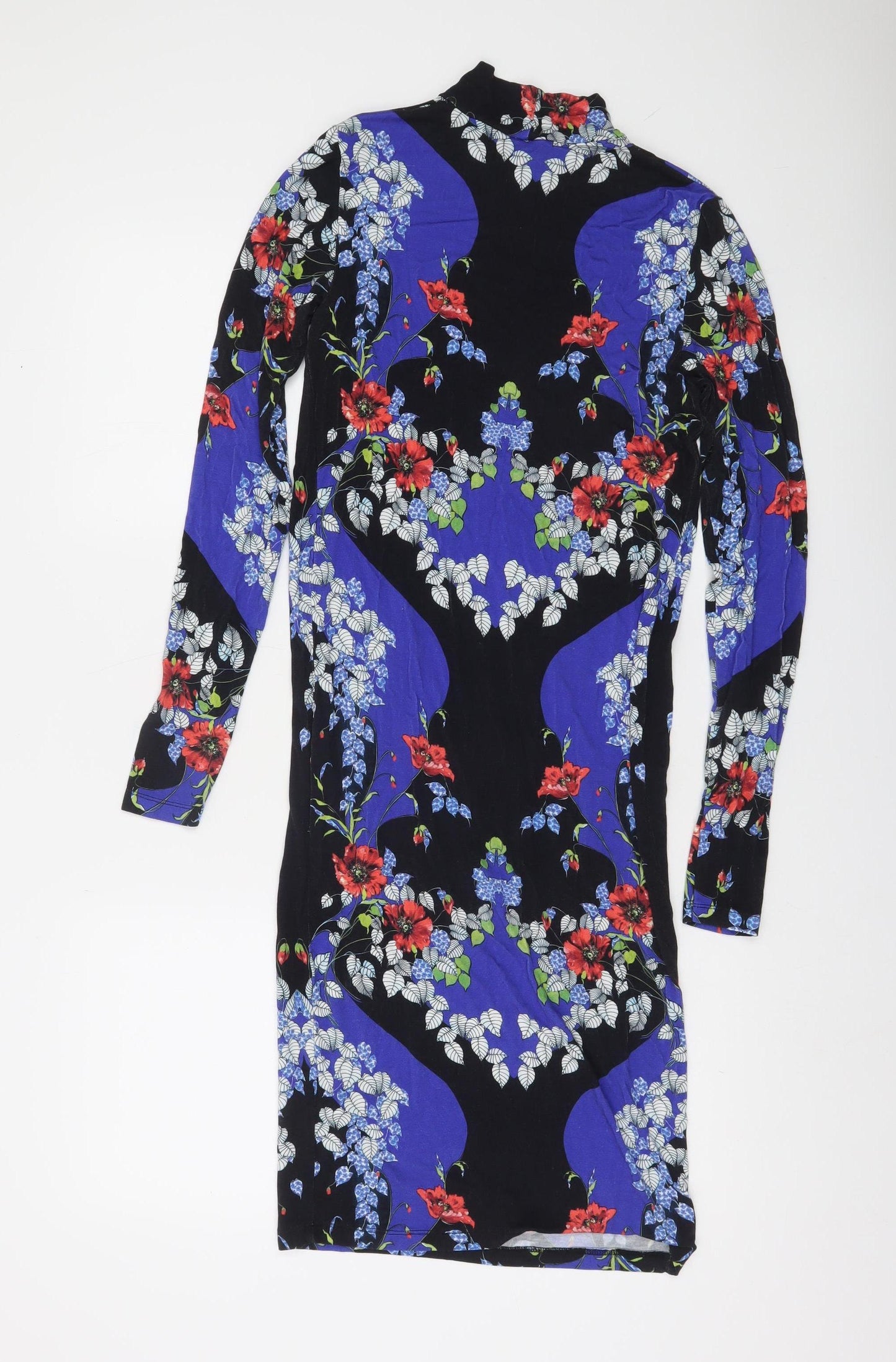 ASOS Women's Multicoloured Floral Bodycon Dress Size 8