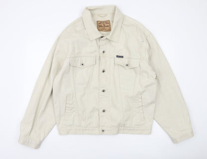 John Baner Men’s Beige Cotton Twill Basic Jacket Size 44 Regular
