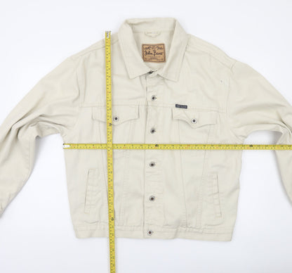 John Baner Men’s Beige Cotton Twill Basic Jacket Size 44 Regular