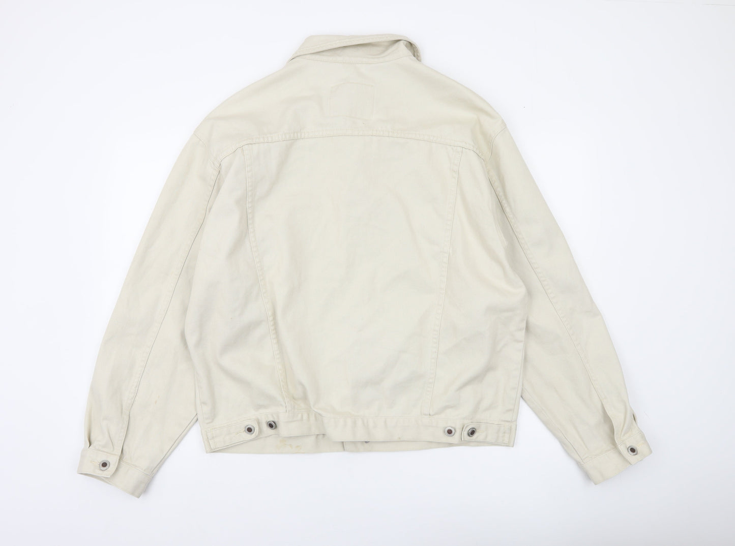 John Baner Men’s Beige Cotton Twill Basic Jacket Size 44 Regular