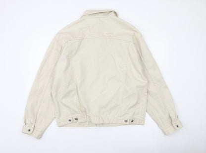John Baner Men’s Beige Cotton Twill Basic Jacket Size 44 Regular