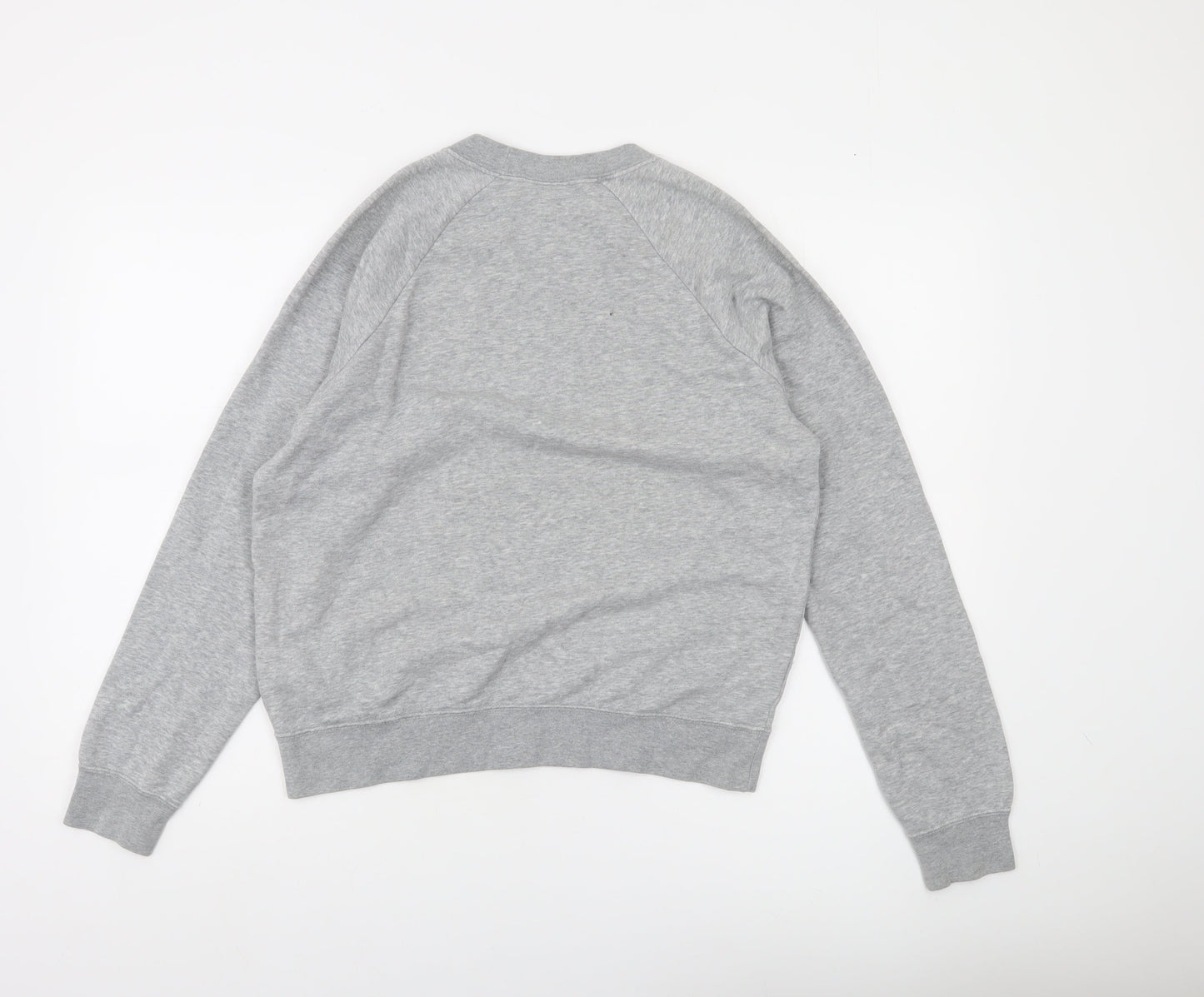 Nike Women Grey Small Crew Neck Long Sleeve Pullover Sweatshirt