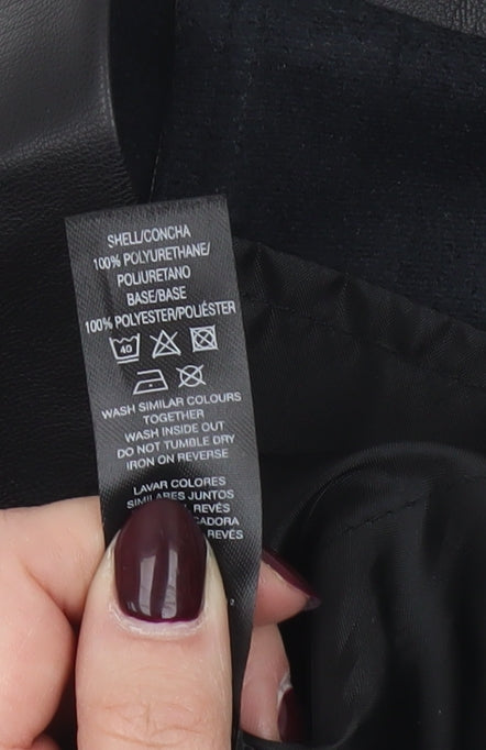 Dunnes Stores Women’s Black Faux Leather Pencil Skirt Size 8 Knee Length