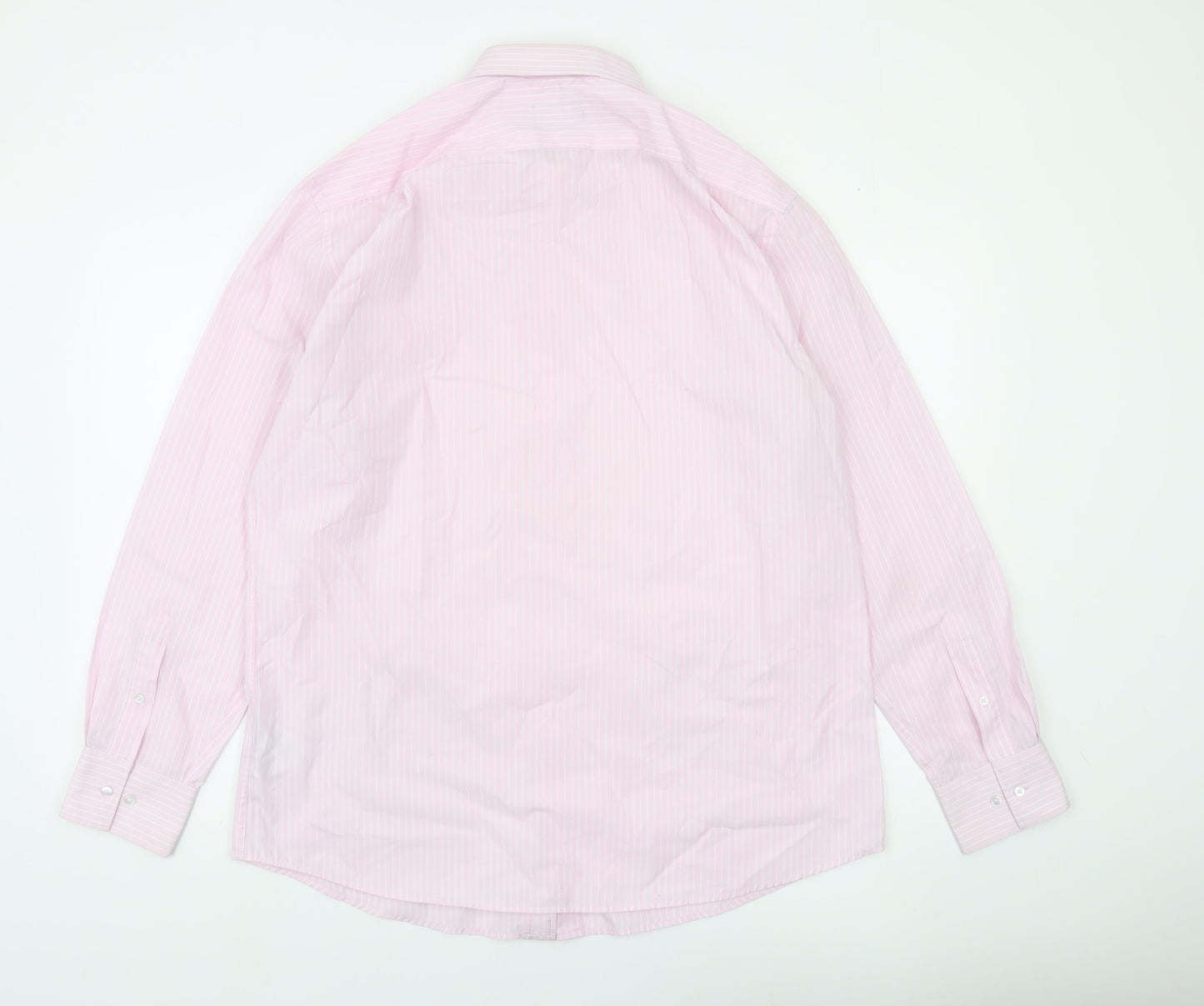Debenhams The Collection Men's Pink Classic Fit Striped Long Sleeve Dress Shirt 42cm