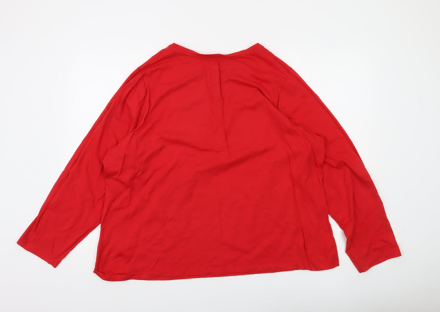 Primark Women’s Red Mickey & Friends Christmas 2XL Long Sleeve Pyjama Top