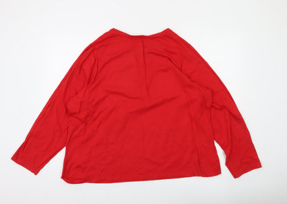 Primark Women’s Red Mickey & Friends Christmas 2XL Long Sleeve Pyjama Top