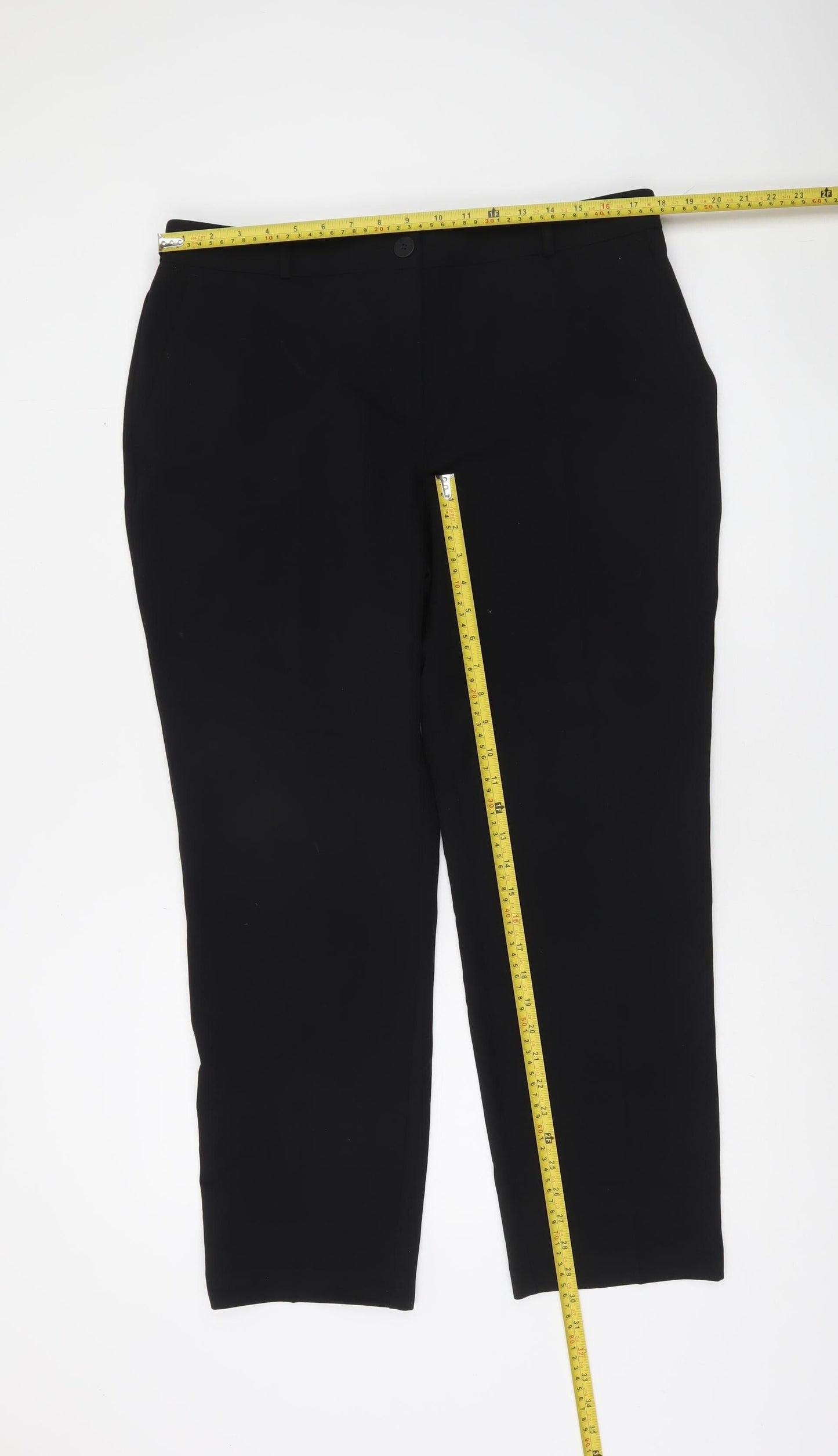 Dunnes Women Black Size 16 Straight Leg Trousers