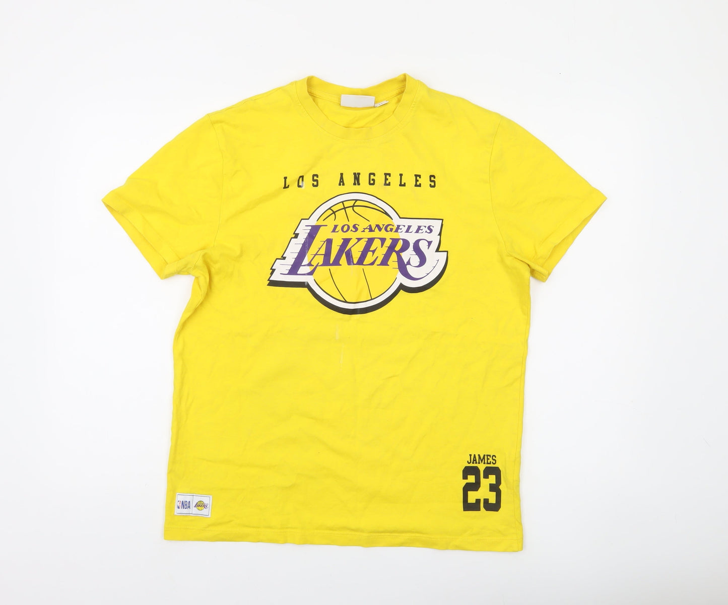 NBA Los Angeles Lakers Yellow Men's M Cotton Graphic T-Shirt