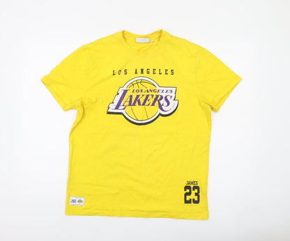 NBA Los Angeles Lakers Yellow Men's M Cotton Graphic T-Shirt
