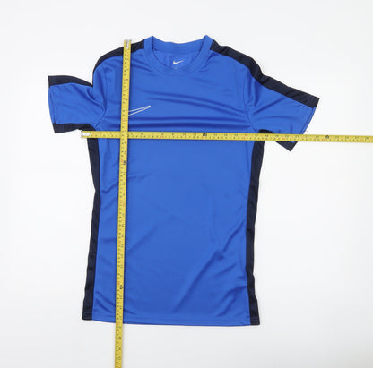 Nike Men's Blue Slim Fit Dri-FIT T-Shirt Size S Activewear Top