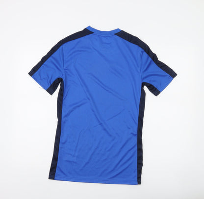 Nike Men's Blue Slim Fit Dri-FIT T-Shirt Size S Activewear Top