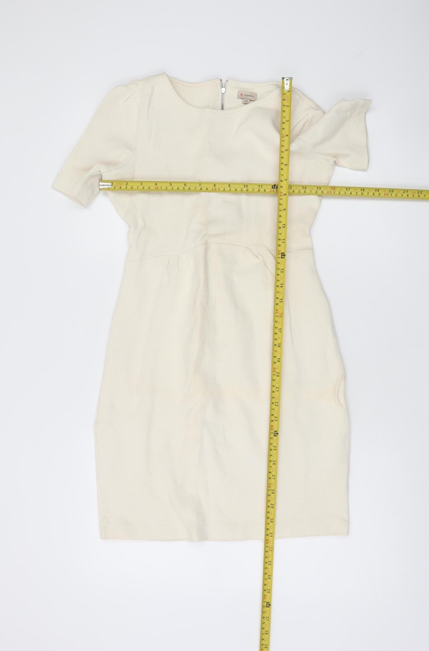 Cremieux Women’s Ivory Sheath Knee Length Dress XS