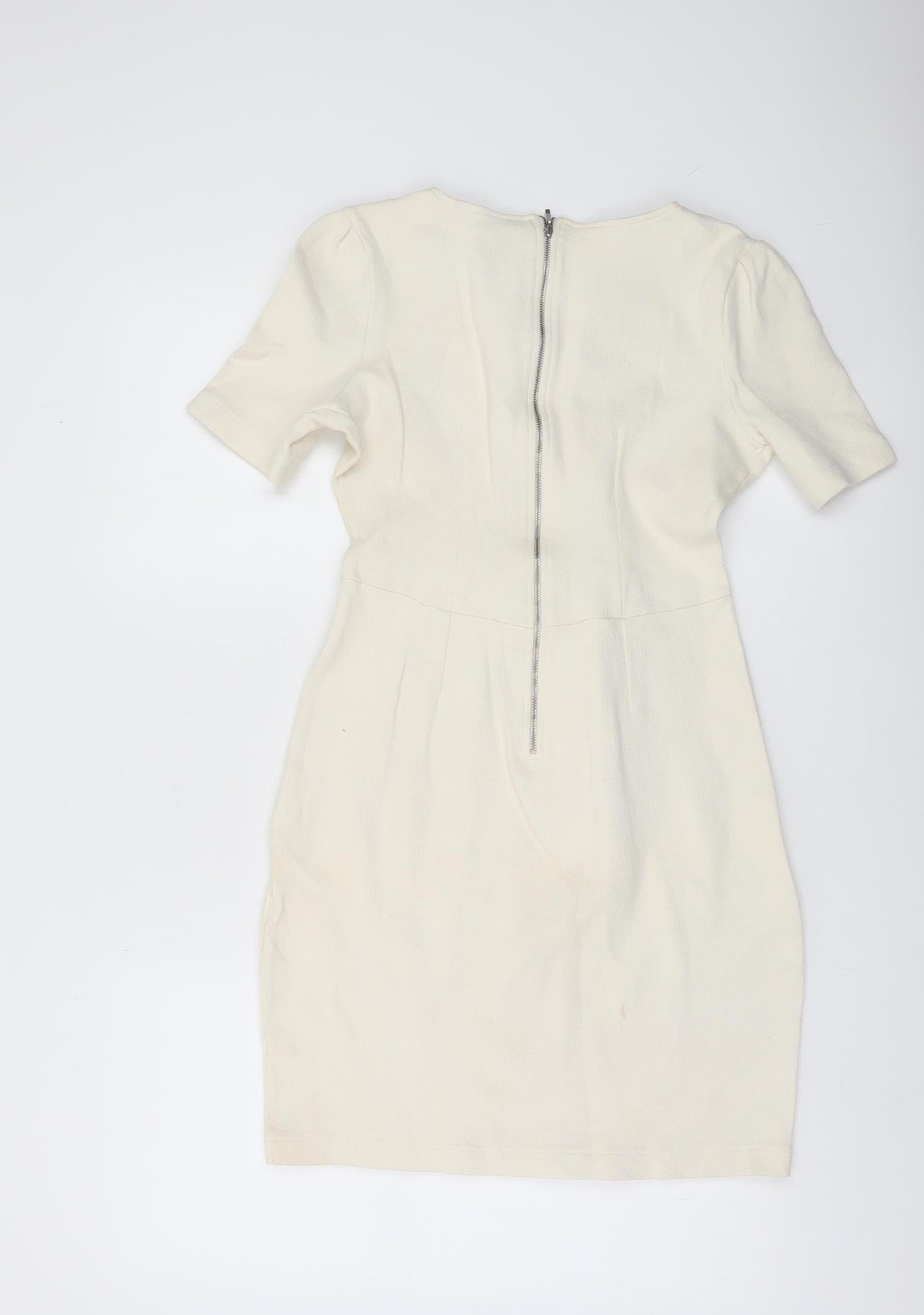 Cremieux Women’s Ivory Sheath Knee Length Dress XS