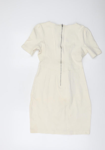 Cremieux Women’s Ivory Sheath Knee Length Dress XS