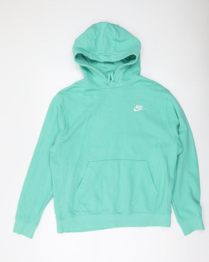 Nike Women’s Green Pullover Hoodie Size M Cotton Blend Sweatshirt