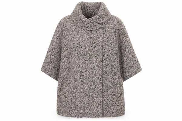 Steilmann Women’s Beige Knit Cape Coatigan Relaxed Fit Mid-Length Jacket Size M