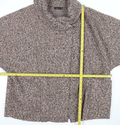 Steilmann Women’s Beige Knit Cape Coatigan Relaxed Fit Mid-Length Jacket Size M