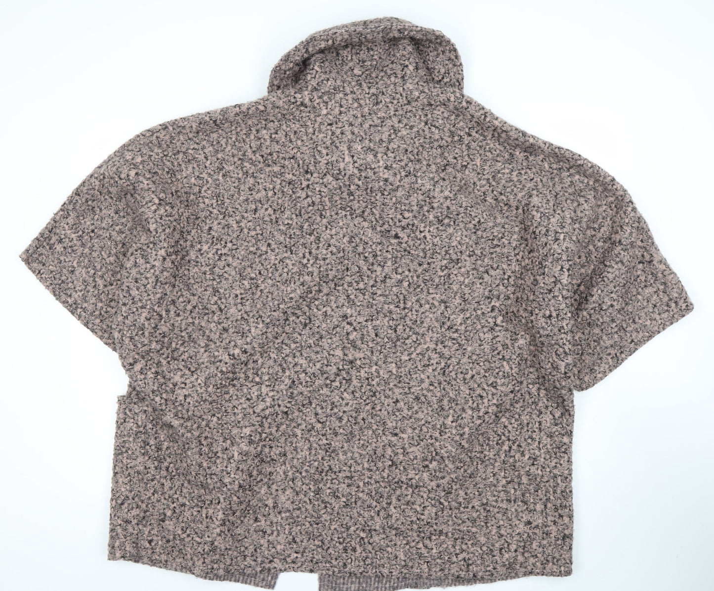 Steilmann Women’s Beige Knit Cape Coatigan Relaxed Fit Mid-Length Jacket Size M